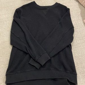 Aerie size medium black waffle crewneck